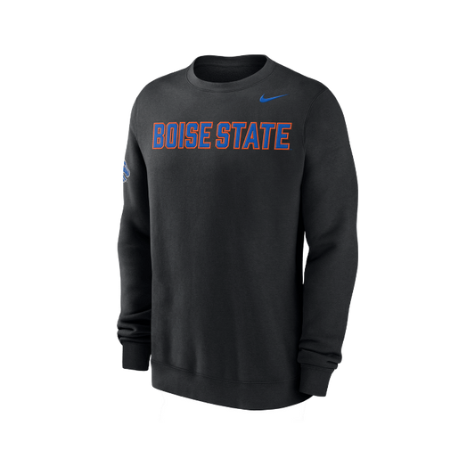 Boise State Broncos Men's Nike Embroidered Crewneck Sweatshirt (Black)