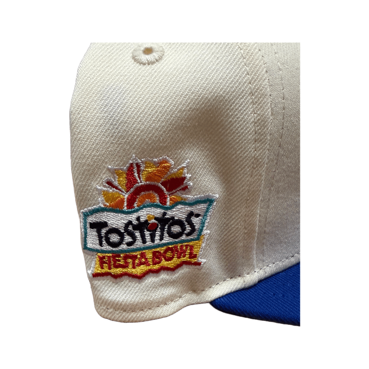 Boise State Broncos New Era Fiesta Bowl 20th Anniversary 59Fifty Fitted Hat (Cream/Blue)
