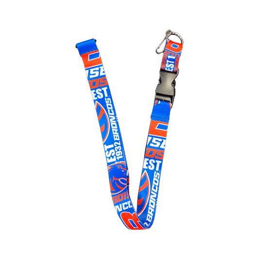 Boise State Broncos Aminco Scatter Print Lanyard (Blue)