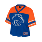 Boise State Broncos Women's Colosseum Cropped Bling Jersey (Blue/Orange)