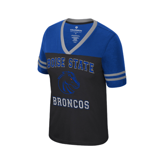 Boise State Broncos Women's Colosseum Vintage T-Shirt (Black/Blue)