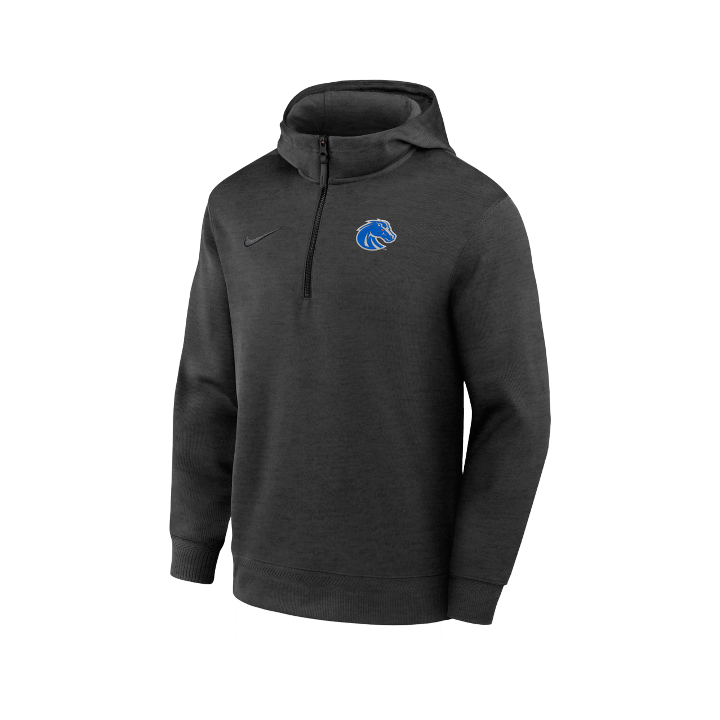 Boise State Broncos Men's Nike On-Field 1/4 Zip Hoodie (Black)