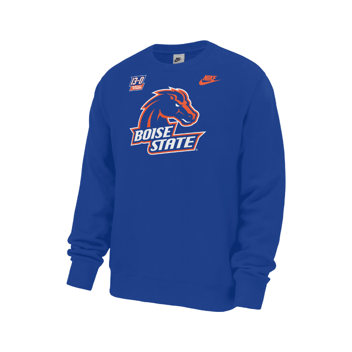 Boise State Broncos Men's Nike Fiesta Bowl 20th Anniversary Crewneck Sweatshirt (Blue)