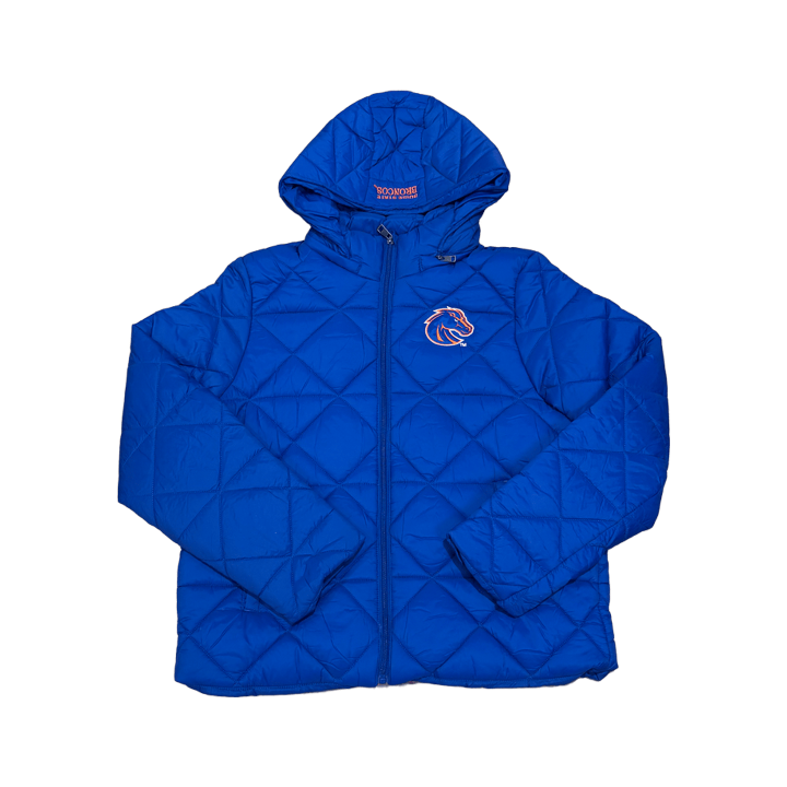 Boise State Broncos Women's GIII Full Zip Hooded Puffer Jacket (Blue)
