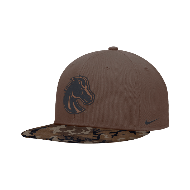 Boise State Broncos Nike 2026 Military Appreciation Pro Snapback Hat (Brown/Camo)