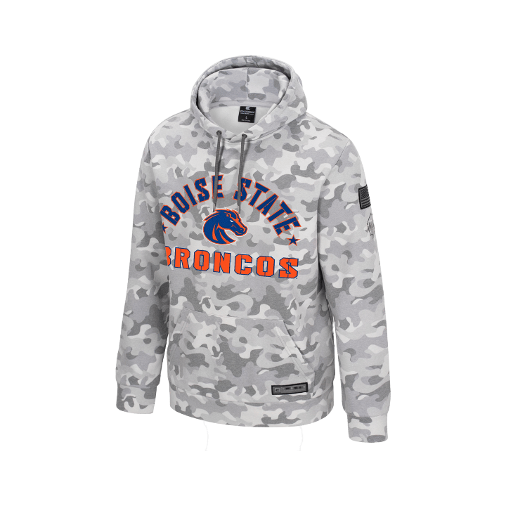 Boise State Broncos Men's Colosseum OHT Embroidered Hoodie (Grey Camo)