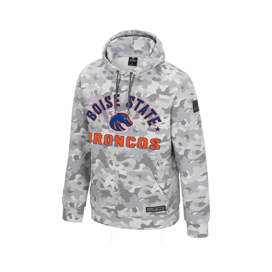 Boise State Broncos Men's Colosseum OHT Embroidered Hoodie (Grey Camo)