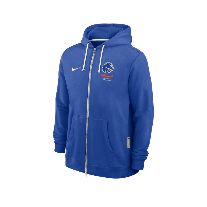 Boise State Broncos Men's Nike On-Field Full Zip Hoodie (Blue)