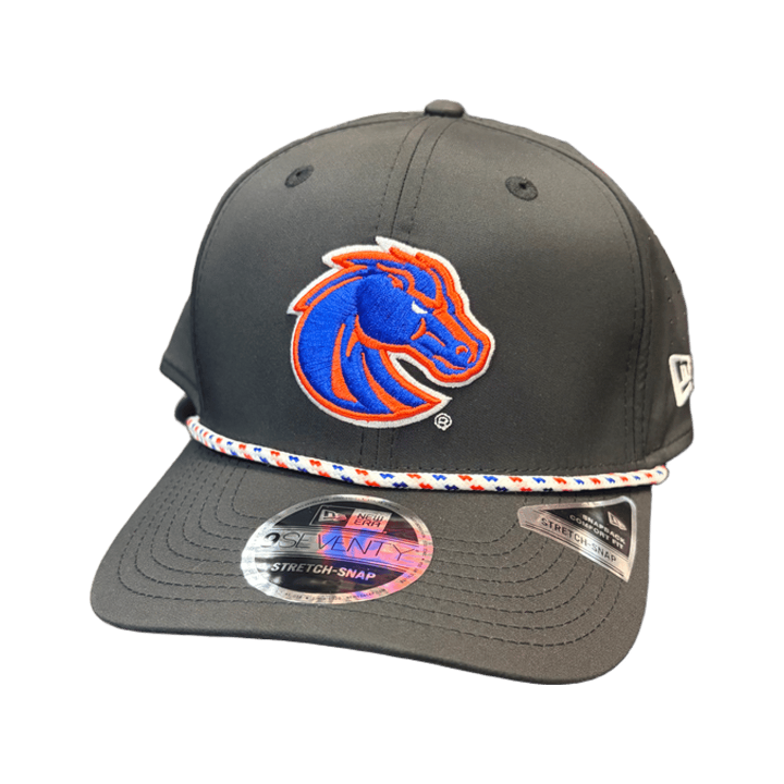 Boise State Broncos New Era Rope 9Seventy Stretch-Snapback Hat (Black)