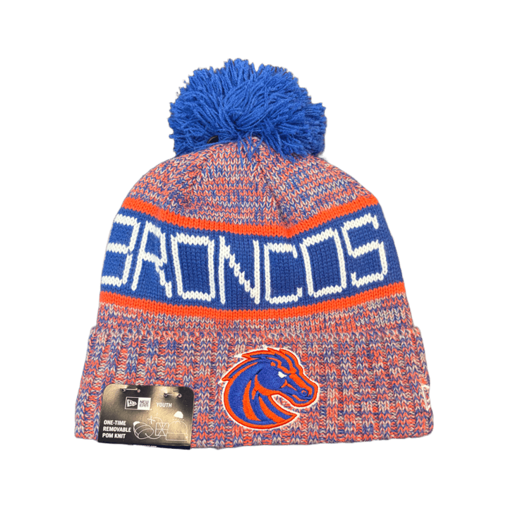 Boise State Broncos Youth New Era Pom Beanie