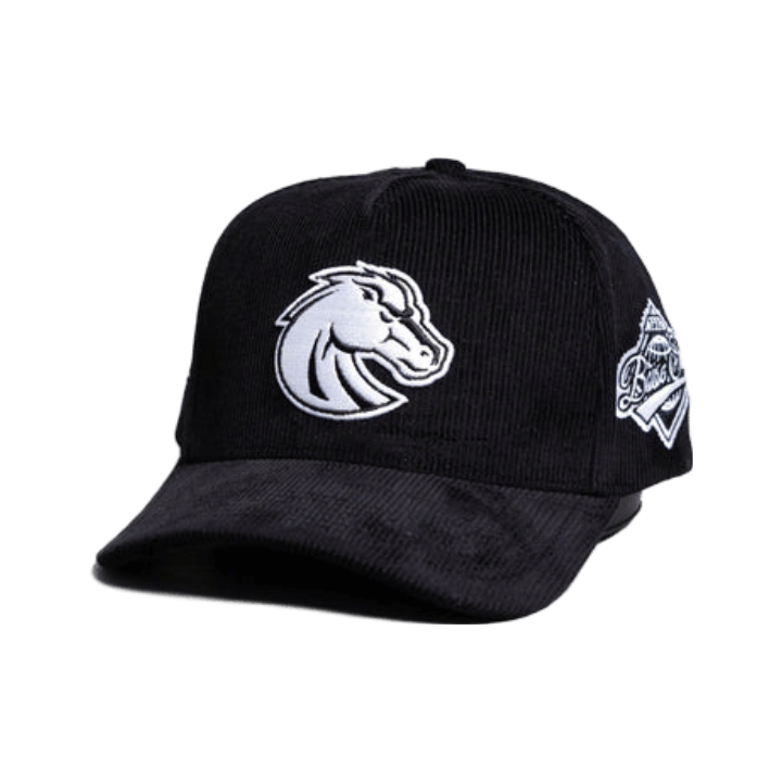 Boise State Broncos Woodn Grail Corduroy A-Frame Snapback Hat (Black)