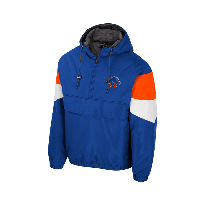 Boise State Broncos Men's Colosseum 1/2 Zip Puffer Jacket (Blue)