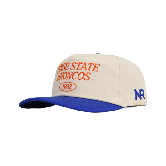 Boise State Broncos No Rivals Old School Rope Snapback Hat (Cream/Blue)