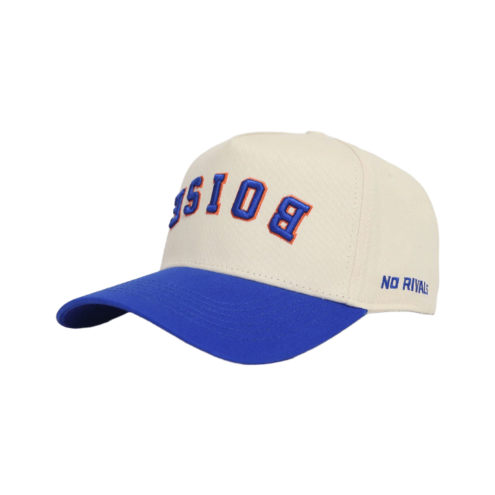 Boise State Broncos No Rivals Upside Down Snapback Hat (Cream/Blue)