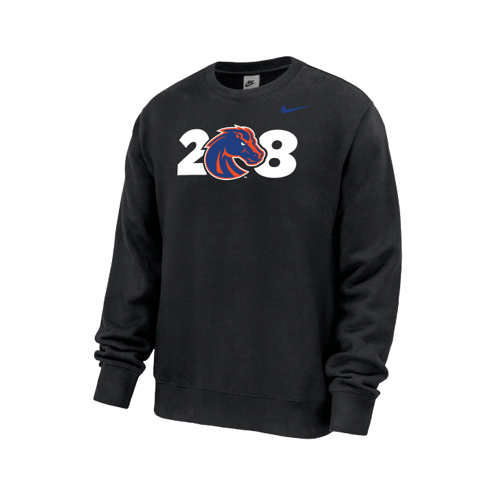 Boise State Broncos Men's Nike 208 Crewneck Sweatshirt (Black)