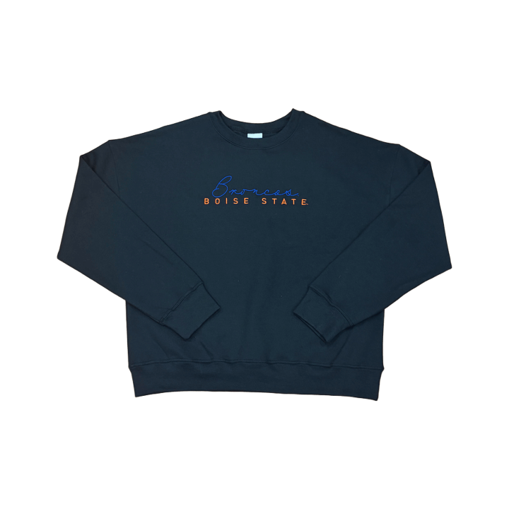 Boise State Broncos Women's Champion Crewneck Sweatshirt (Black)
