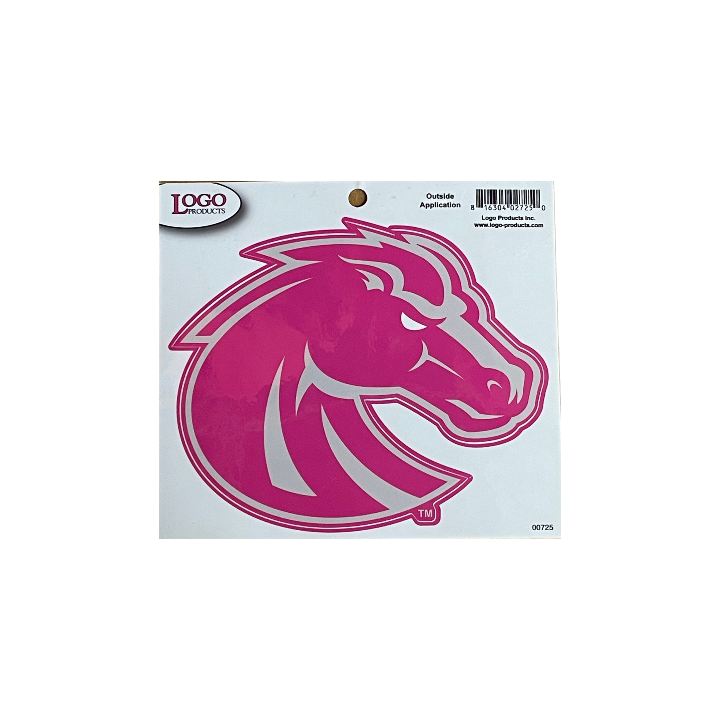 Boise State Broncos Logo Products 4.5x3.5 Bronco Decal (Pink)