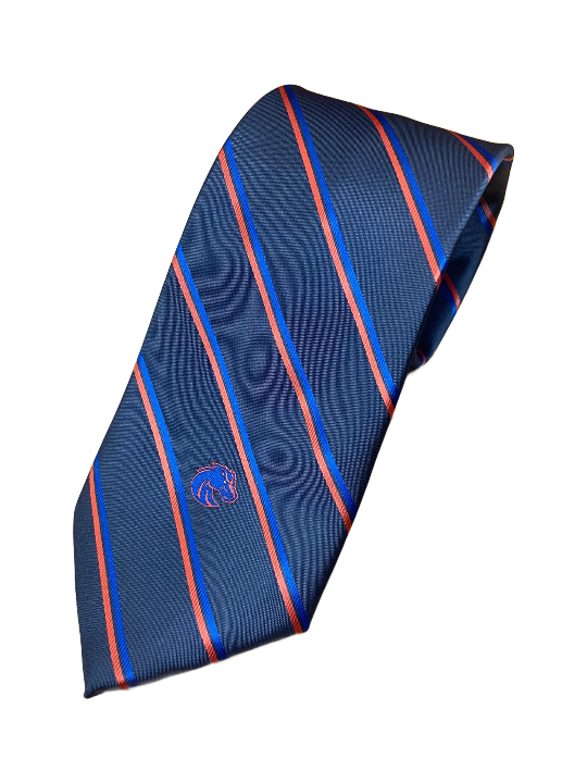 Boise State Broncos Donegal Bay Striped Necktie (Grey)