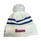 Boise State Broncos New Era Retro Striped Pom Beanie (White)