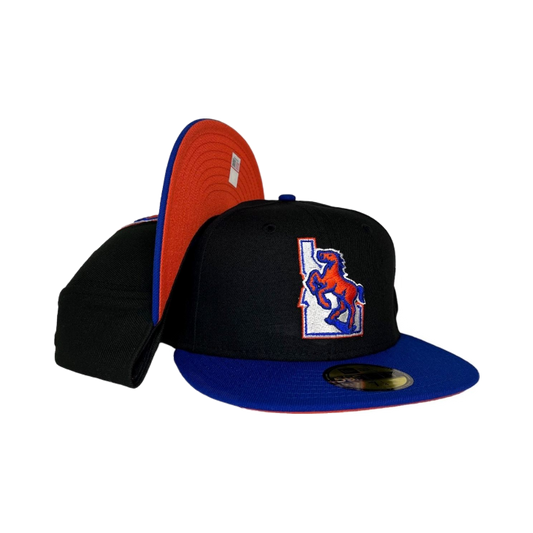 Boise State Broncos New Era Vault Horse 9Fifty Snapback Hat (Black/Blue)