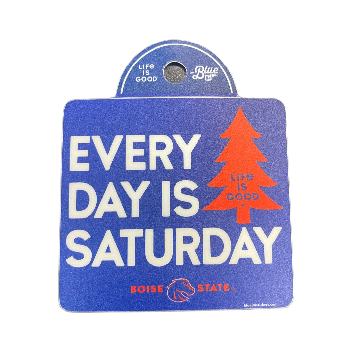 Boise State Broncos Blue84 "Everyday is Saturday" Sticker (Blue)