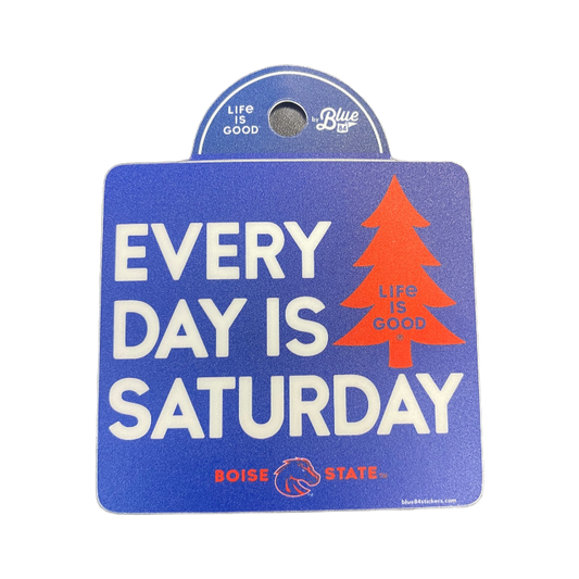 Boise State Broncos Blue84 "Everyday is Saturday" Sticker (Blue)