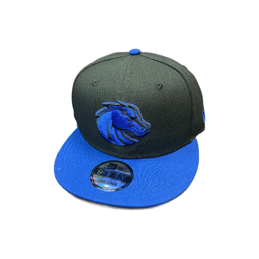 Boise State Broncos New Era Bronco 9Fifty Snapback Hat (Black/Blue)