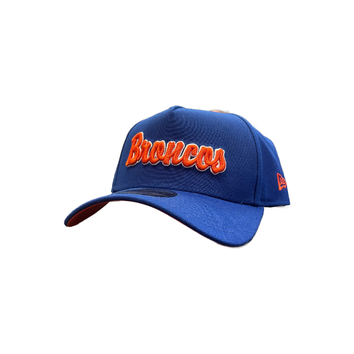 Boise State Broncos New Era Script 9Forty A-Frame Snapback Hat (Blue)