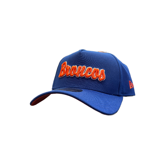 Boise State Broncos New Era Script 9Forty A-Frame Snapback Hat (Blue)