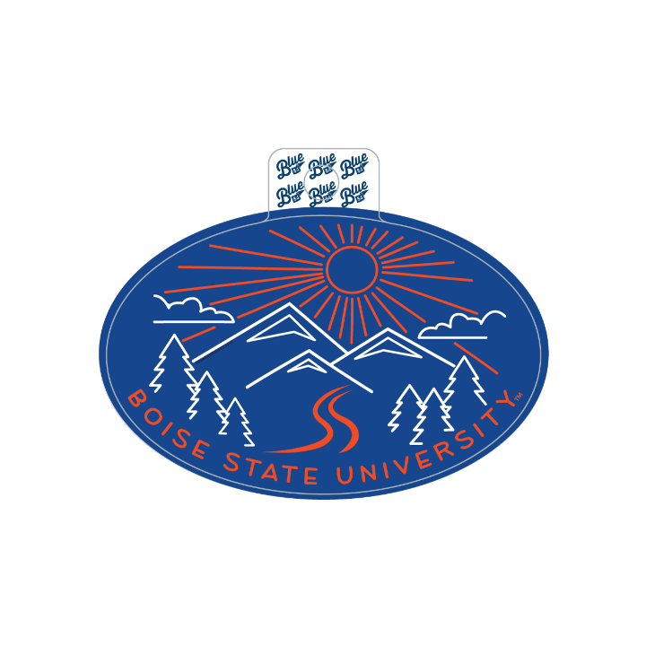 Boise State Broncos Blue84 Mountain Oval Sticker (Blue)