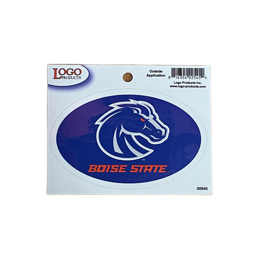 Boise State Broncos Logo Products 3x2 Bronco Decal (Blue)