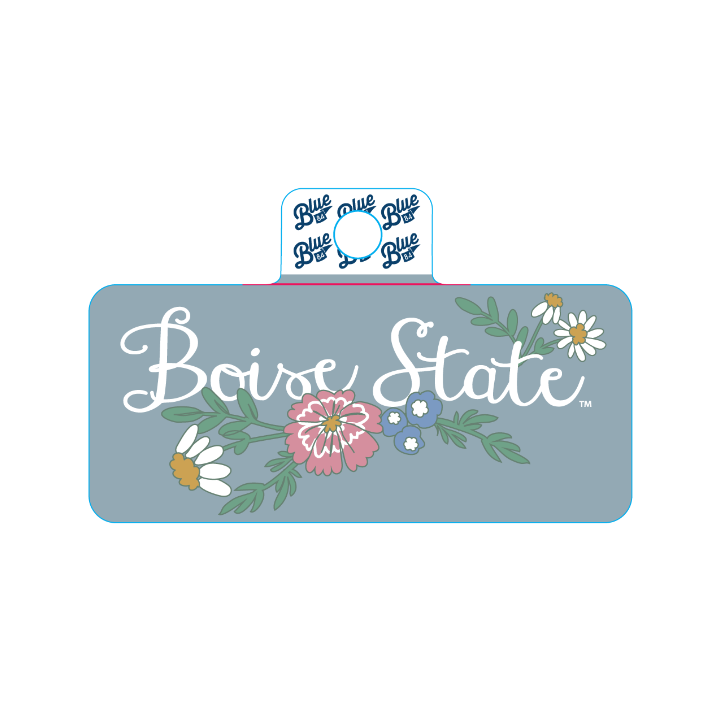 Boise State Broncos Blue84 Floral Sticker (Light Blue/Grey)