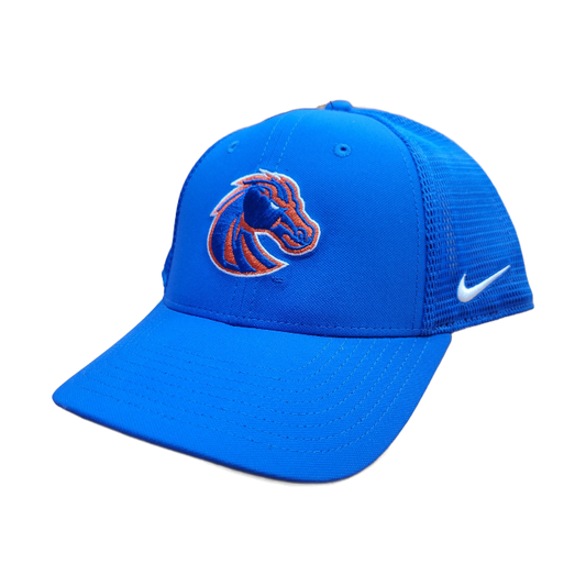 Boise State Broncos New Era Script 39Thirty Flex Fit Hat (Blue)
