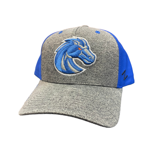 Boise State Broncos Zephyr Flex Fit Hat (Grey/Blue)