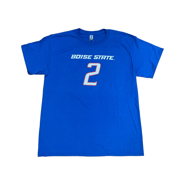 Boise State Broncos Select Men's "Jeanty" Name and Number Football Tee (Blue)