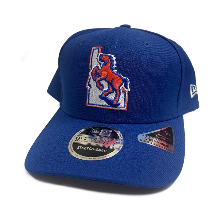 Boise State Broncos New Era Vault 9Seventy Stretch-Snapback Hat (Blue)