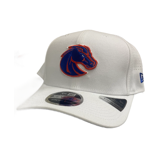 Boise State Broncos New Era Perforated 9Seventy Stretch-Snapback Hat (White)