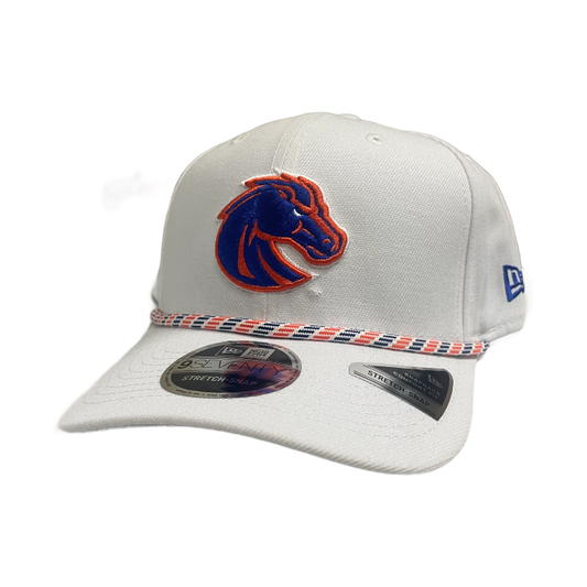 Boise State Broncos New Era Rope 9Seventy Stretch-Snapback Hat (White)