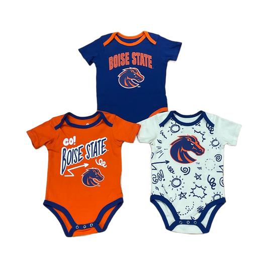 Boise State Broncos Gen2 Infant Onesie 3 Pack Set