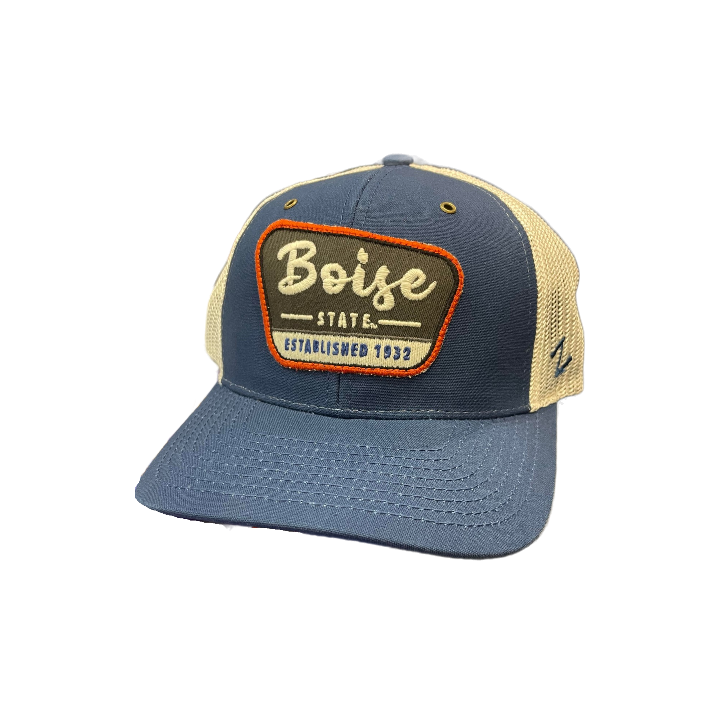 Boise State Broncos Zephyr "Boise" Trucker Snapback Hat (Blue/White)