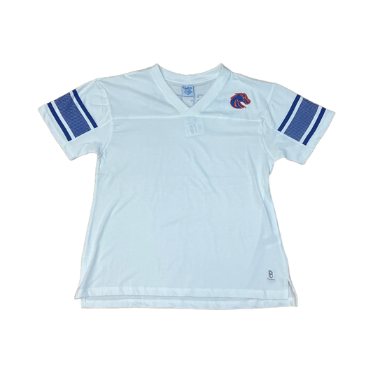 Boise State Broncos Pressbox Women's Jersey T-Shirt (White)