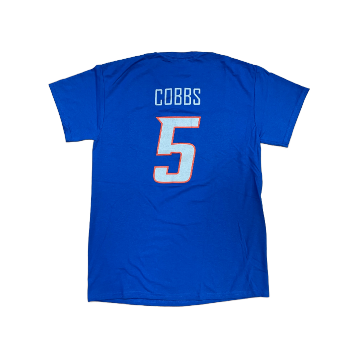Boise State Broncos Select Men's "Cobbs" Name and Number Football Tee (Blue)