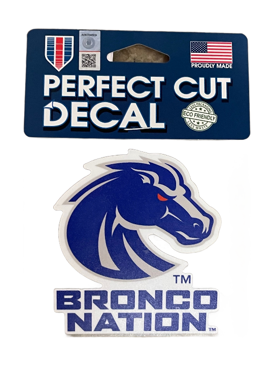 Boise State Broncos Wincraft "Bronco Nation" 4x4 Decal (Blue)