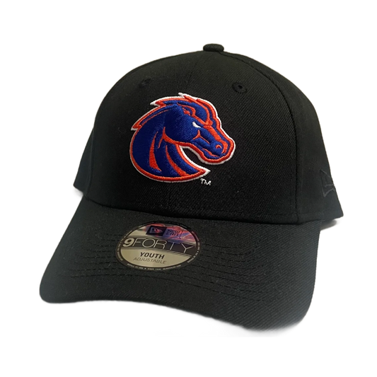 Boise State Broncos New Era Youth Bronco 9Forty Velcro Hat (Black)