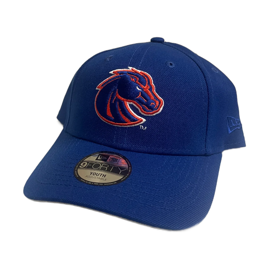 Boise State Broncos New Era Youth Bronco 9Forty Velcro Hat (Blue)