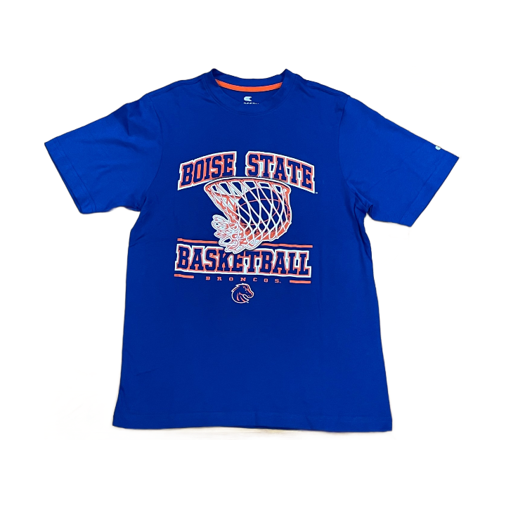 Boise State Broncos Colosseum Men's Basketball Swoosh T-Shirt (Blue)