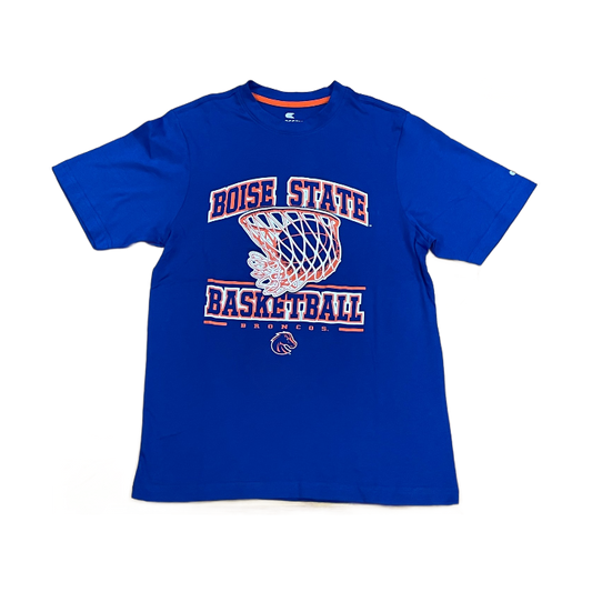 Boise State Broncos Colosseum Men's Basketball Swoosh T-Shirt (Blue)