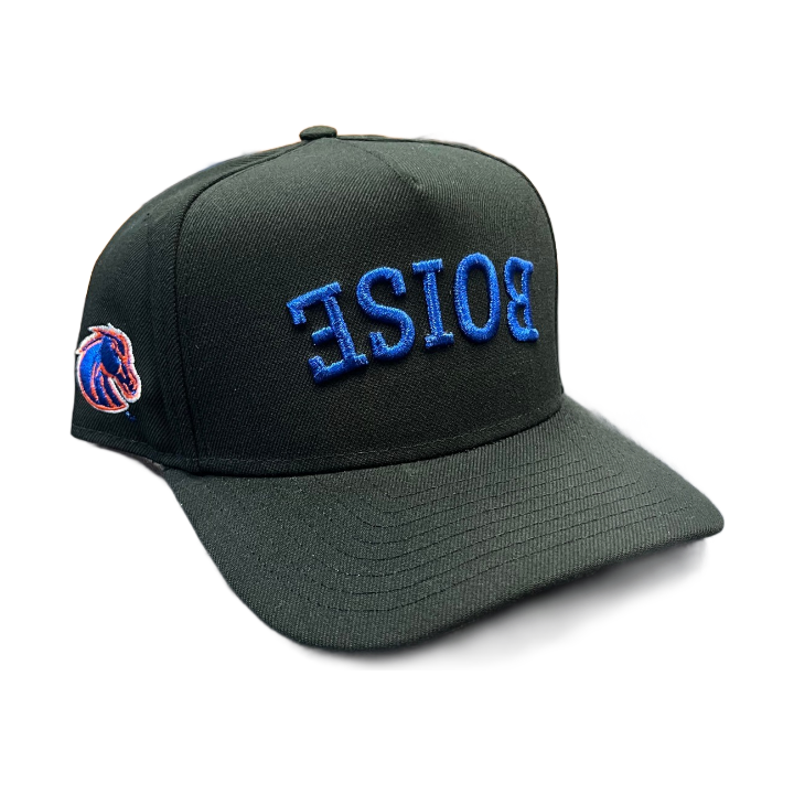 Boise State Broncos New Era Upside Down "Boise" 9Fifty A-Frame Stretch Snapback Hat (Black)