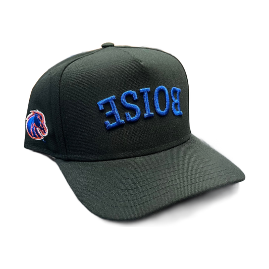 Boise State Broncos New Era Upside Down "Boise" 9Fifty A-Frame Stretch Snapback Hat (Black)