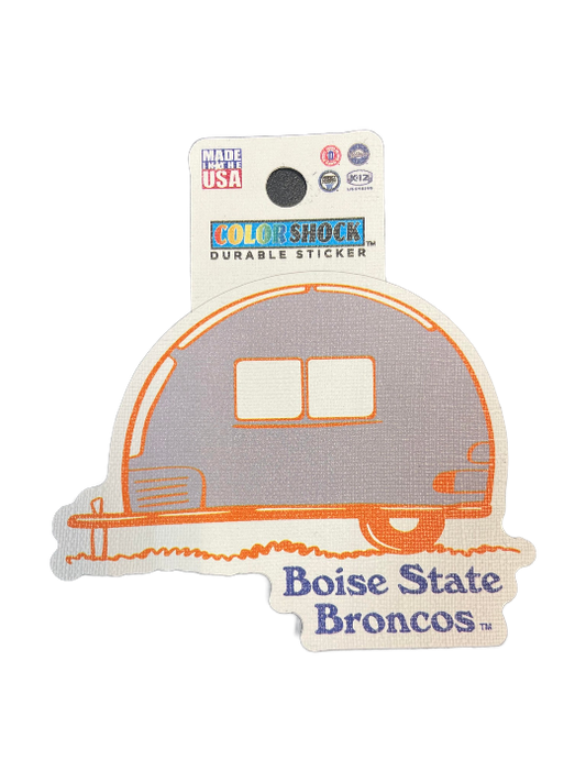 Boise State Broncos Color Shock Camper Sticker (Grey)